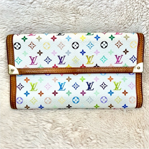 Louis Vuitton White Multicolor Porte Tresor International Wallet - Picture 3 of 14
